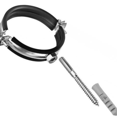 Хомут с резинкой (полный комплект) 5" (138-142)  Damento (2/40)