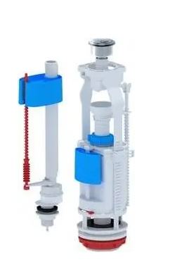 Арматура, нижняя подводка, двухрежимная, кнопка хром, пластик, WC3550M (1/20)