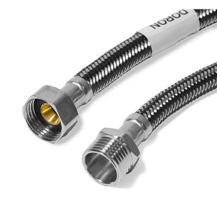 Подводка д/воды  DORON с оплетением из нержавейки и фибро-нейлона 1/2 г/ш   80 см (5/100)