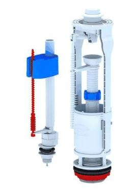 Арматура, нижняя подводка, кнопка белая, пластик, WC6550 (1/20)