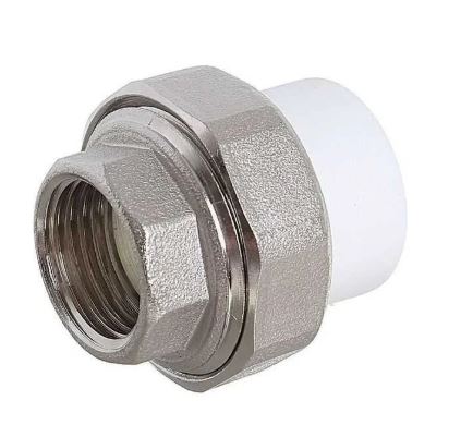 Муфта комбинированная разъёмная вн.рез. 20х1"  Damento белый (10/150)