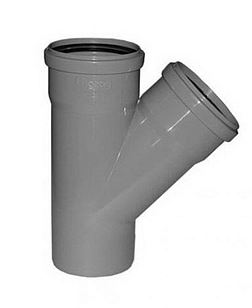 Тройник канализационный 110х110х45° (1/20)