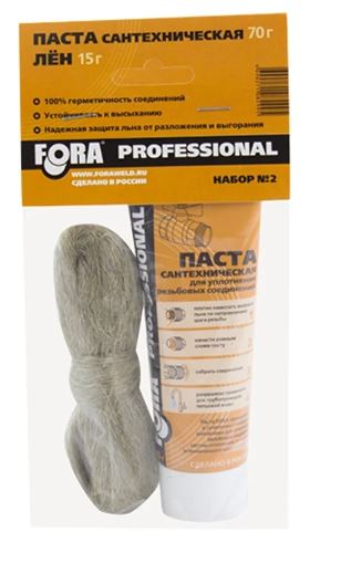 Набор сантехнический FORA №2 (паста 70гр., лён 15гр) 006140502 (1/30)
