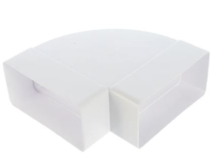 Колено горизонтальное пластик "612КГП", 90°, 60х120/ERA (1/24)