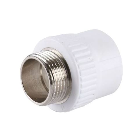 Муфта комбинированная нар.рез. 25х 3/4" Damento белый (10/200)