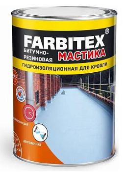 Мастика FARBITEX битумно-резиновая для кровли 4 кг